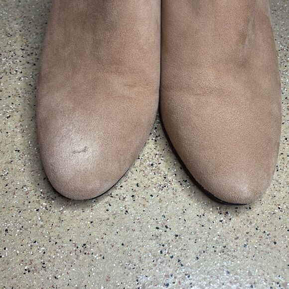 J. Crew Tan Suede Block Heeled Slip On Mules sz 10 - Picture 8 of 9